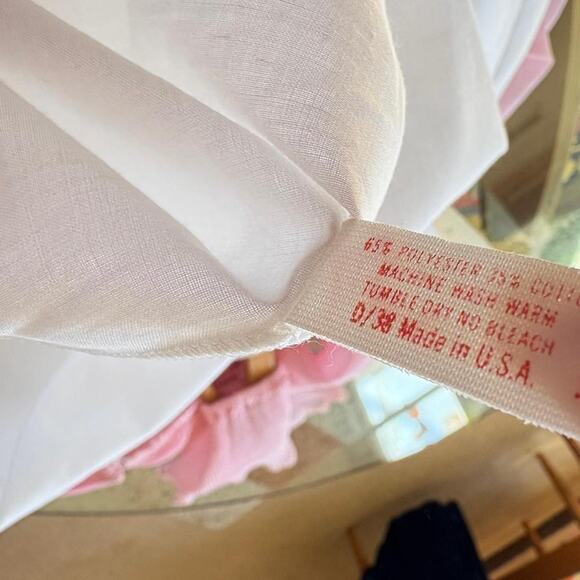 Vintage 70s Sears Pink Prairie Dress Womens XS Pleated Ruffle Coquette Romantic - Picture 6 of 8